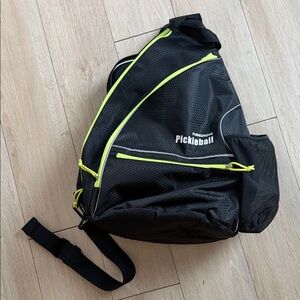 Black and Yellow Pickleball Backpack